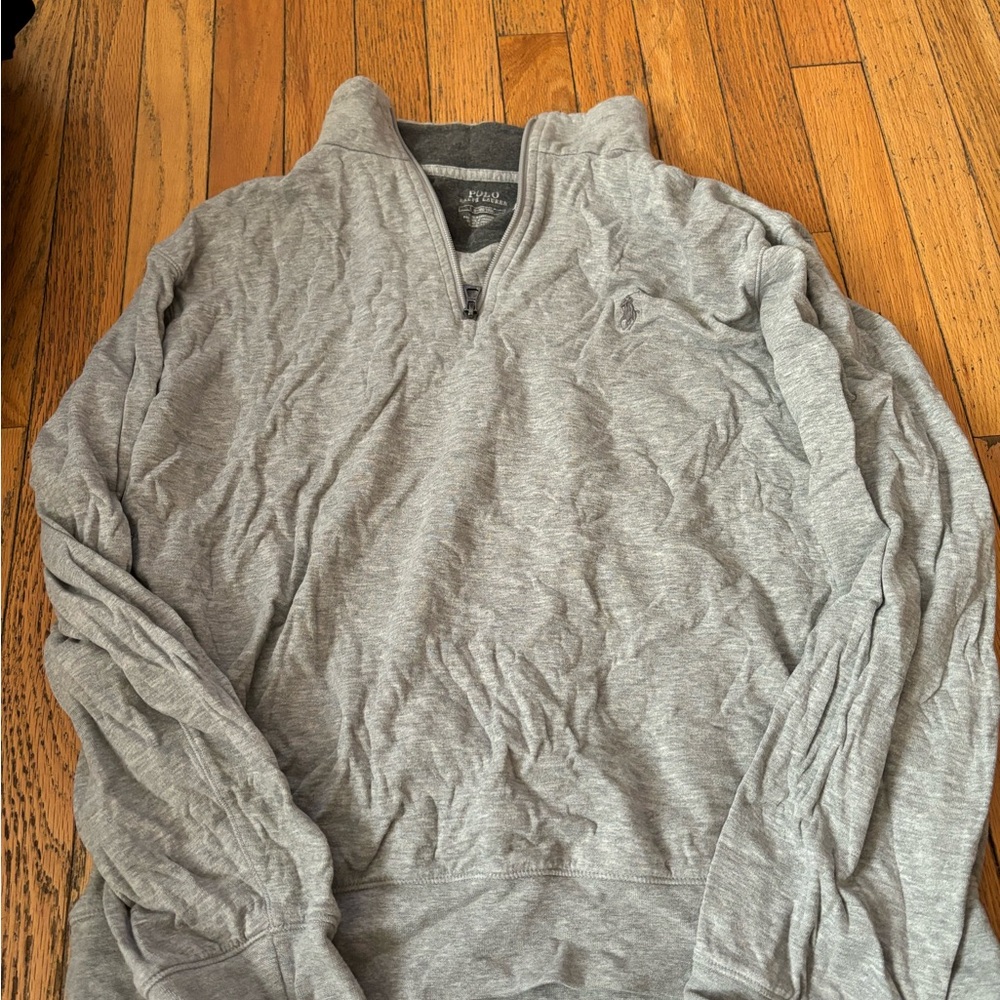 Gray Quarter-Zip Sweater